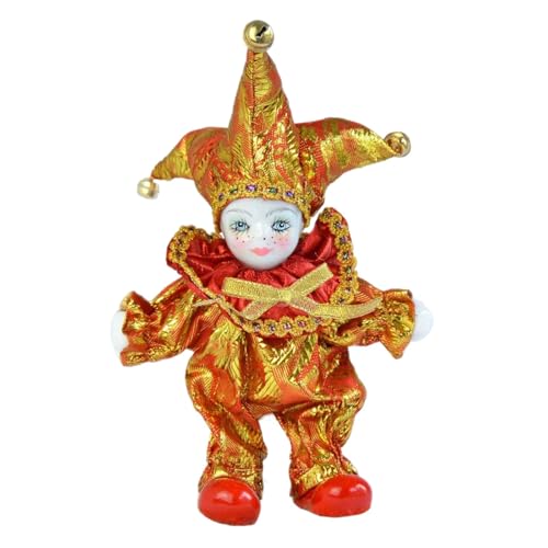 Sharplace Clownpuppe, Halloween-Ornament, Heimdisplay, handgefertigt, mit Kostüm, Narrenpuppe, Figur für die Geburtstagskollektion Sharplace Clownpuppe, Halloween-Ornament, Heimdisplay, handgefertigt, mit Kostüm, Narrenpuppe, Figur für die Geburtstagskollektion von Sharplace