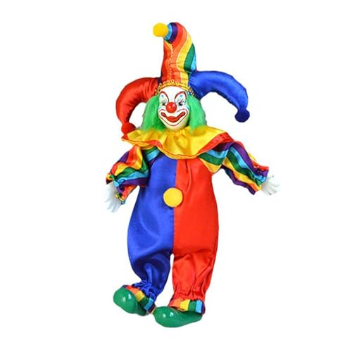 Sharplace Clownpuppe, Ornament, Heimdekoration, Display, handbemalte Figur, Puppe, Kinderspielzeug für Geburtstagsgeschenke, Halloween von Sharplace