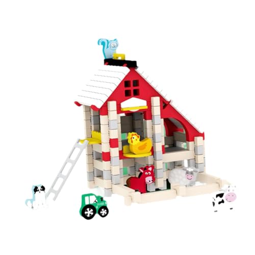 Sharplace DIY Bausteine Haus Holzspielzeug Konstruktionsgebäude Modell Set Eltern-Kind-Interaktion Lernspielzeug für Jungen Mädchen, Bauernhof Sharplace DIY Bausteine Haus Holzspielzeug Konstruktionsgebäude Modell Set Eltern-Kind-Interaktion Lernspielzeug für Jungen Mädchen, Bauernhof von Sharplace