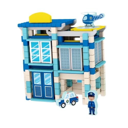 Sharplace DIY Bausteine Haus Holzspielzeug Konstruktionsgebäude Modell Set Eltern-Kind-Interaktion Lernspielzeug für Jungen Mädchen, Polizeistation Sharplace DIY Bausteine Haus Holzspielzeug Konstruktionsgebäude Modell Set Eltern-Kind-Interaktion Lernspielzeug für Jungen Mädchen, Polizeistation von Sharplace