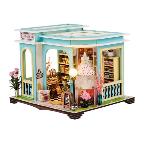 Sharplace DIY-Puppenhäuser mit Möbeln, Mini-Hausbau-Sets, handgefertigtes kleines Haus, Spielzeug für Kinder, Erwachsene, Teenager, Freunde, von Sharplace