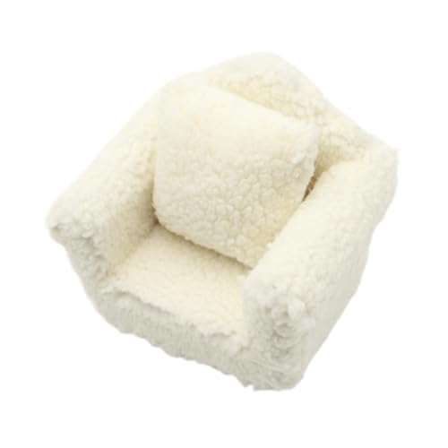 Sharplace Dollhouse Couch Miniatursofa für 1/6 1/12 Dollhouse Life Szene Simulation Zubehör Spielzeugpuppenzubehör Dekoration, Einzelsofa von Sharplace