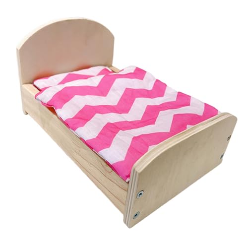 Sharplace Dollhouse Miniaturbett mit Quilt, Kissen und Matratze Kindergartenmöbel DIY -Szenenmodell für 1/12 BJD Dolls Holzmöbel, Holz Sharplace Dollhouse Miniaturbett mit Quilt, Kissen und Matratze Kindergartenmöbel DIY -Szenenmodell für 1/12 BJD Dolls Holzmöbel, Holz von Sharplace