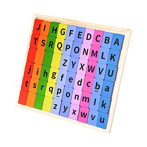 Sharplace Doppelseitiges Puzzle-Spielzeug Englische Erleuchtung Buchstaben Zahlen -Fliesen für Zuhause von Sharplace