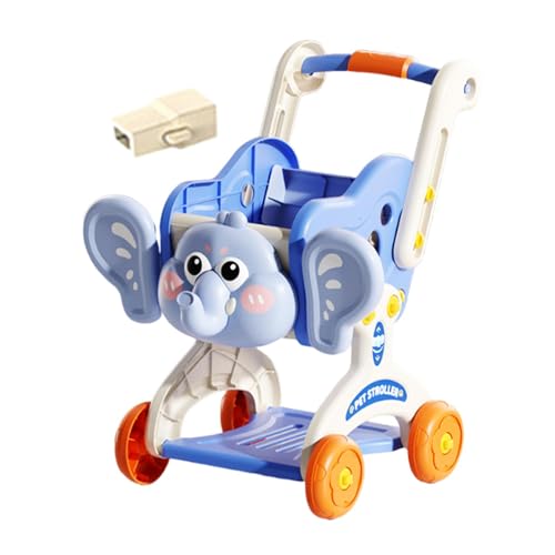 Sharplace Einkaufswagen für, Kleinkinder, Spiel-Lebensmittelwagen, kreatives interaktives Supermarkt-Handwagen-Spielzeug für Vorschulkinder, Jungen und, Blau von Sharplace