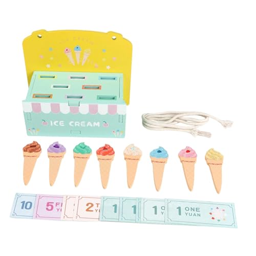 Sharplace Eiscreme-Spielzeug aus , Lebensmittelspielzeug, Rollenspiel, tragbare Eistheke, Ladenspiele, Küchenzubehör, Spielset für 3-, 4- und 5-Jährige von Sharplace