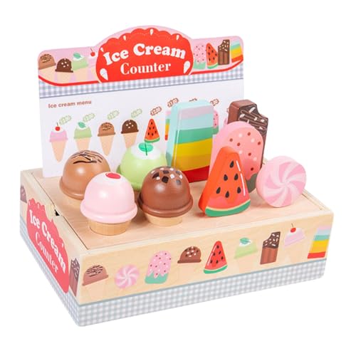 Sharplace Eisstand für Kinder, Küchenzubehör-Spielset, Rollenspiel-Erziehung, Shop-Spiele, Rollenspiel-Essen für Kinder von Sharplace