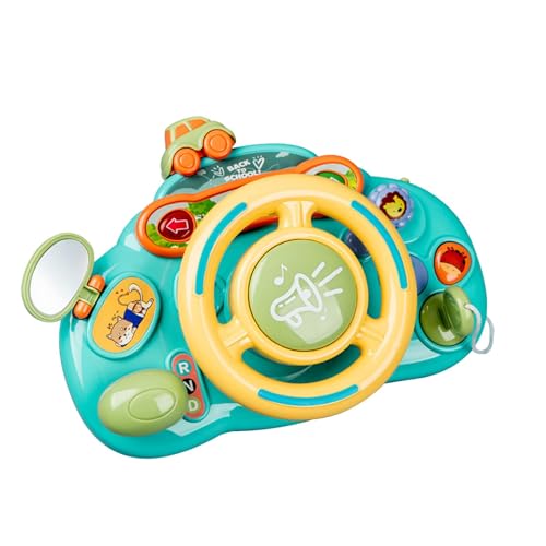 Sharplace Elektrisches Lenkradspielzeug, pädagogisches Musikspielzeug mit Licht und Ton, „Mein erstes Fahren“, für Kleinkinder im Vorschulalter, Grün von Sharplace