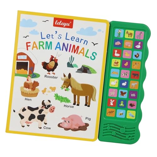 Sharplace Englische Wörter Soundbuch Interaktives Hörbuch Frühes Lernen Frühe Bildung Kinderspielzeug Lernen Erste Wörter Vokabeln Studieren, Nutztiere von Sharplace