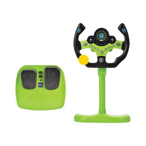 Sharplace Fahrzeuglenkradspielzeug mit Ständer für Kinder, Elektronisches Spielgerät, Grün von Sharplace