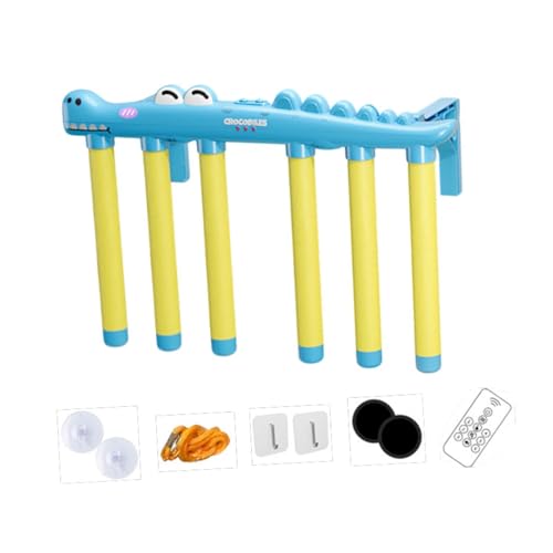 Sharplace Falling Sticks Spielreaktionstraining Spielzeug Bildungsspielzeug Kinder mit Fernbedienung Verstellbarer Geschwindigkeit Fun Challenge Spiel, Blauer Alligator von Sharplace