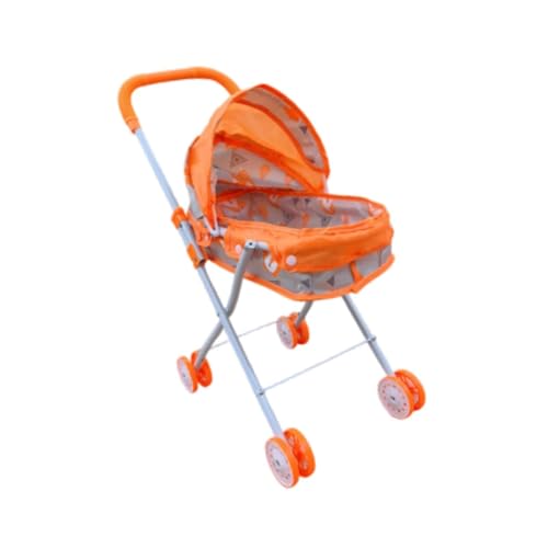 Sharplace Faltbarer Puppenwagen, Puppenhaus-Dekoration, Party-Geschenke für Puppen, Schiebewagen-Spielzeug, Simulations-Kinderwagen-Spielzeug für von Sharplace