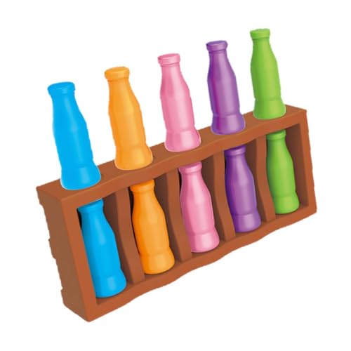 Sharplace Farbabgleichsspiel-Set, pädagogisches Mehrfarbige Flaschen, Farbratespiel, Konzentrationsbrettspiele für, Jungen und, 10 Flasche von Sharplace