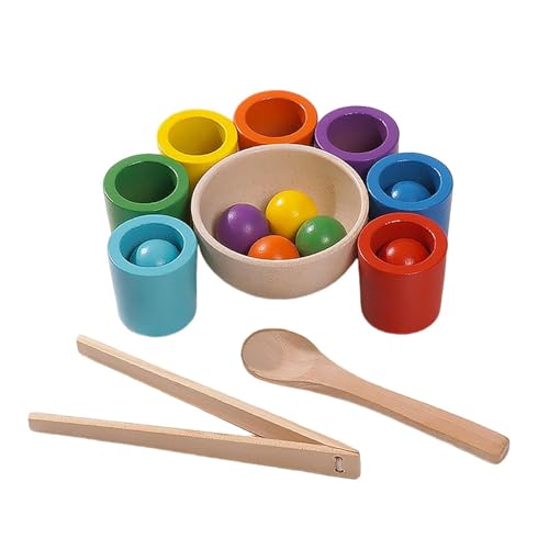 Sharplace Farbsortierspielzeug, sensorisches Spielzeug, Vorschul-Lernaktivitäten für, Spaß mit Zangen und Löffeln, Bälle in Bechern, Farbsortierer von Sharplace