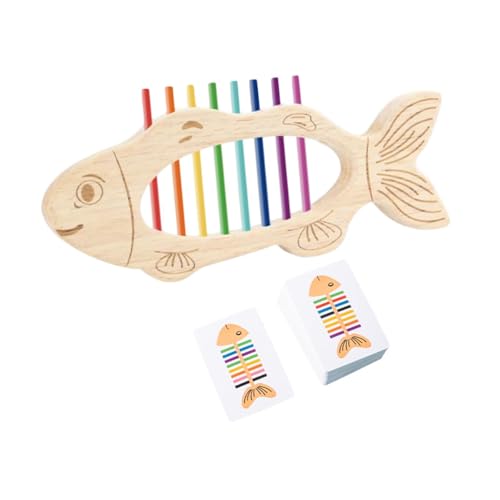 Sharplace Fishbone Matching Toy Matching Game Lernen Erkenntnis Erlernungsfarbsorting Sensorin für Boy Girls 3+Jahre Kinderparty von Sharplace