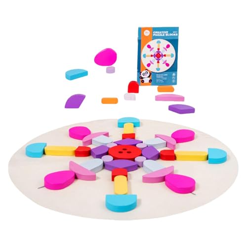 Sharplace Form-Farberkennungsblöcke, pädagogische Bausteine, pädagogisches interaktives Spielzeug, Holzblock-Puzzle für Kinder als Geschenk von Sharplace
