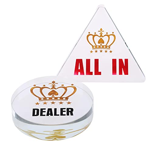 Sharplace Hochwertig Acryl Transparent Poker Dealer + All-in Button Zubehör Sharplace Hochwertig Acryl Transparent Poker Dealer + All-in Button Zubehör von Sharplace