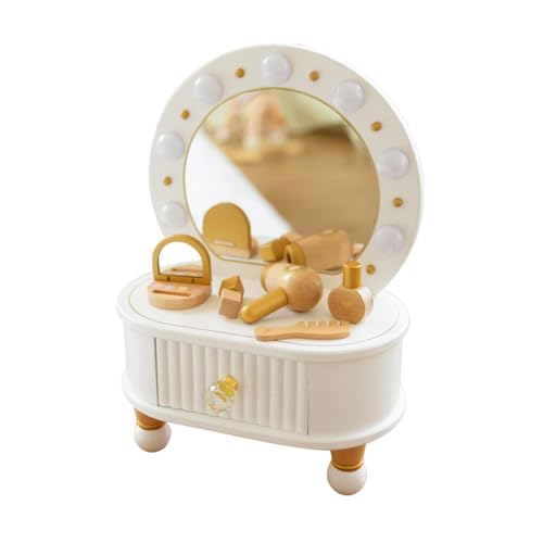 Sharplace Hölzernen Eitelkeitsspielzeug Set -Schminktisch für Kinder Rollenspiele Spielzeug Bildung Little Girls Alter 3+ Kinder Schönheitssalon Spielset von Sharplace