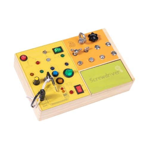 Sharplace Hölzernes Beschäftigungsbrett mit Lichtschaltern, frühpädagogisch, für unterwegs, Lehrmaterial, Aktivitätsspielzeug für Vorschulkinder, Sharplace Hölzernes Beschäftigungsbrett mit Lichtschaltern, frühpädagogisch, für unterwegs, Lehrmaterial, Aktivitätsspielzeug für Vorschulkinder, von Sharplace