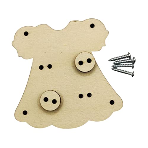 Sharplace Hölzernes Montessori-Beschäftigungsbrettmaterial, Motorik-Sinnesspielzeug, frühes Unterrichts-DIY-Zubehör, 7,9 cm x 8 cm x 0,5 cm von Sharplace
