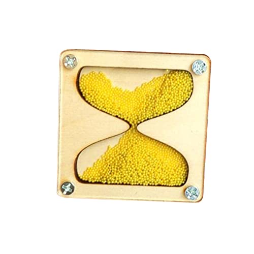 Sharplace Holz Sanduhr Busy Board Kit Lernspielzeug Feinmotorik für Jungen Mädchen Reiseauto Spielzeug, GELB von Sharplace