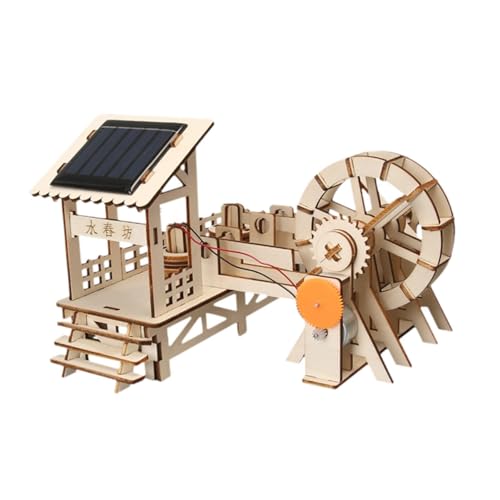 Sharplace Holzbaustein-, Technologie-Spielzeug, handgefertigt, Physik-Lernwerkzeug, Wissenschaftsbausatz, solarbetrieben, für Grundschulkinder, Geschenke von Sharplace