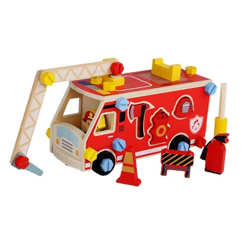 Sharplace Holzkinder -Werkzeug -Set -LKW -Schraubendreher Spielzeugschraubenbrett lustige Bildungsspiele für Kinder für 3 4 5 6 Jahre alte Kinder, Feuerwehrauto Sharplace Holzkinder -Werkzeug -Set -LKW -Schraubendreher Spielzeugschraubenbrett lustige Bildungsspiele für Kinder für 3 4 5 6 Jahre alte Kinder, Feuerwehrauto von Sharplace