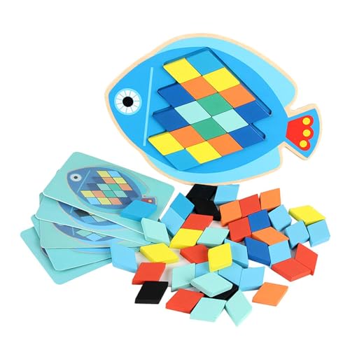 Sharplace Holzmusterblöcke, lehrreich, stabil, geometrische Formen, Formpuzzle, Fisch Sharplace Holzmusterblöcke, lehrreich, stabil, geometrische Formen, Formpuzzle, Fisch von Sharplace