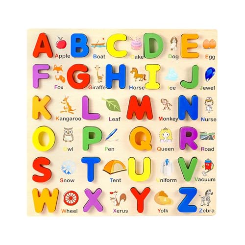 Sharplace Holzpuzzleblöcke Spielzeug Fähigkeitsentwicklung Lernspielzeug Bausteine für Kinder Kindergarten Geburtstagsgeschenke, Großbuchstaben Sharplace Holzpuzzleblöcke Spielzeug Fähigkeitsentwicklung Lernspielzeug Bausteine für Kinder Kindergarten Geburtstagsgeschenke, Großbuchstaben von Sharplace