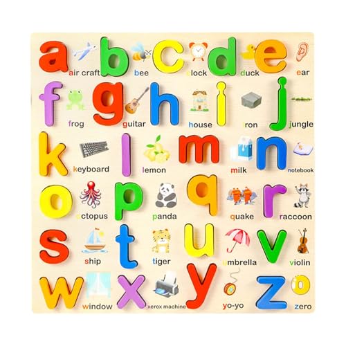 Sharplace Holzpuzzleblöcke Spielzeug Fähigkeitsentwicklung Lernspielzeug Bausteine für Kinder Kindergarten Geburtstagsgeschenke, Kleinbuchstaben Sharplace Holzpuzzleblöcke Spielzeug Fähigkeitsentwicklung Lernspielzeug Bausteine für Kinder Kindergarten Geburtstagsgeschenke, Kleinbuchstaben von Sharplace