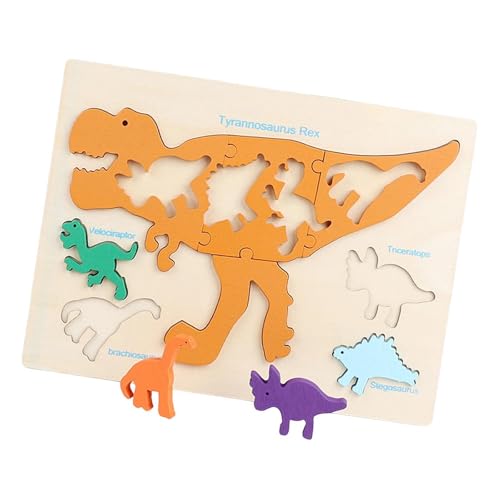 Sharplace Holzpuzzles, Vorschul-Lernspielzeug, Geburtstags, kognitive Fähigkeiten, Lernspielzeug, Zuordnungsspiel, Vorschule, Alter 3+, Dinosaurier Sharplace Holzpuzzles, Vorschul-Lernspielzeug, Geburtstags, kognitive Fähigkeiten, Lernspielzeug, Zuordnungsspiel, Vorschule, Alter 3+, Dinosaurier von Sharplace