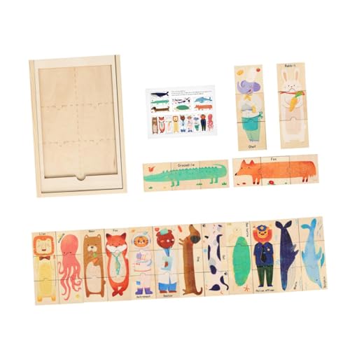 Sharplace Holzpuzzles für Kinder, Lernpuzzle, Anziehpuzzle, pädagogische Anerkennung, Tierpuzzles, Puzzle für Jungen, Mädchen, Kleinkinder von Sharplace