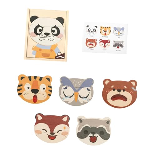 Sharplace Holzpuzzles für Kinder, zum Mischen und Anpassen, Feinmotorik, sensorisches Spielzeug, tragbares Geschenk, Puzzle, Lernpuzzle für Kleinkinder von Sharplace