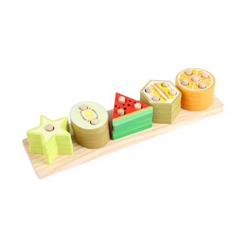 Sharplace Holzspielzeug zum Sortieren und Stapeln, Vorschul-Lernaktivitäten, sensorische Form- und Farberkennung für Jungen, Mädchen, Frucht Sharplace Holzspielzeug zum Sortieren und Stapeln, Vorschul-Lernaktivitäten, sensorische Form- und Farberkennung für Jungen, Mädchen, Frucht von Sharplace