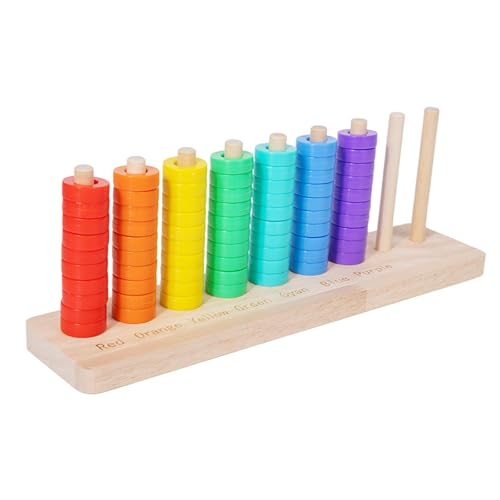 Sharplace Holzspielzeug zum Sortieren und Stapeln von Farben, Regenbogenringe, Spiel zur Farberkennung, sensorisches Spielzeug, pädagogisch wertvoll für Sharplace Holzspielzeug zum Sortieren und Stapeln von Farben, Regenbogenringe, Spiel zur Farberkennung, sensorisches Spielzeug, pädagogisch wertvoll für von Sharplace
