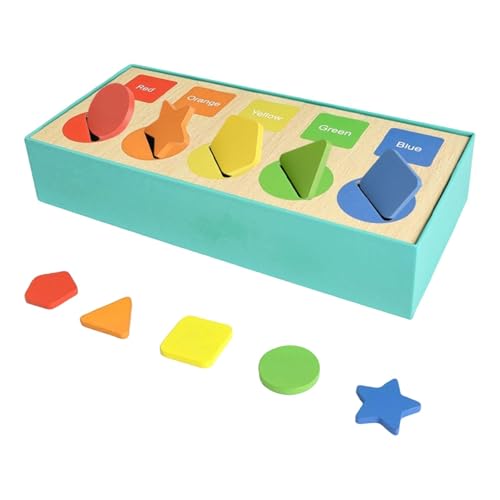 Sharplace Holzspielzeug zum Sortieren von Farben und Formen, Feinmotorik, tragbares interaktives Zuordnungsspiel, sensorisches Spielzeug für Jungen und Mädchen, Sharplace Holzspielzeug zum Sortieren von Farben und Formen, Feinmotorik, tragbares interaktives Zuordnungsspiel, sensorisches Spielzeug für Jungen und Mädchen, von Sharplace