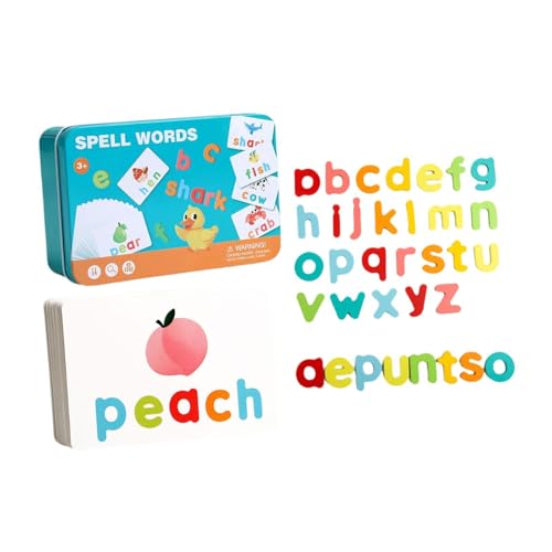 Sharplace Holzzauber Learning Toys Word Builders Frühes Lernen Interaktives Spiel Spielbrief Rechtschreibung Spiele für Jungen Mädchen Vorschule von Sharplace