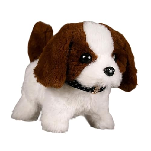 Sharplace Interaktives elektronisches Plüschpupfspielzeug gefülltes Tierpädagogik Spielzeug Soft Plüschspielzeug für Infants Party Spielzeug Kinder Geschenk, Dunkelbraun von Sharplace