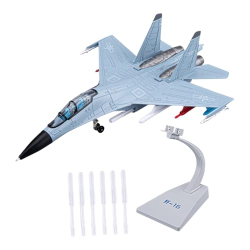 Sharplace Kampfflugzeug-Modell 1:81, Ornament mit Ständer, Kinderspielzeugflugzeug, Spielzeugflugzeug für Dekoration, Regal, Andenken, Kamin, Blau von Sharplace