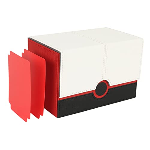 Sharplace Kartenbox Organizer mit praktischer Ablage für über 160 Sammelkarten, Weißer Deckel Schwarz von Sharplace
