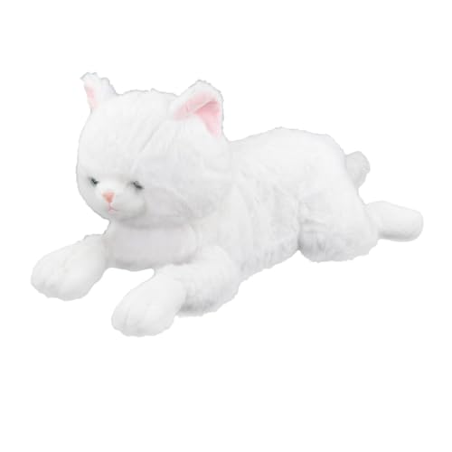 Sharplace Katze, Stofftier, Katzenpuppe, realistisch, kuschelig, für Kinderzimmer, Dekoration, Umarmungsspielzeug, Cartoon-Plüschpuppe für Jungen, Mädchen, Weiß Sharplace Katze, Stofftier, Katzenpuppe, realistisch, kuschelig, für Kinderzimmer, Dekoration, Umarmungsspielzeug, Cartoon-Plüschpuppe für Jungen, Mädchen, Weiß von Sharplace
