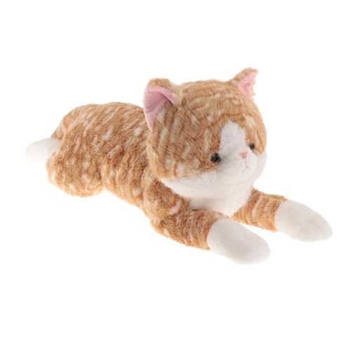 Sharplace Katzen-Plüschkissen, Spielzeug, Plüschpuppe, Stofftier, kreatives dekoratives Geburtstagsgeschenk, Ornament für Sofa, Schlafzimmer, Urlaub, Gelb Gestreift Sharplace Katzen-Plüschkissen, Spielzeug, Plüschpuppe, Stofftier, kreatives dekoratives Geburtstagsgeschenk, Ornament für Sofa, Schlafzimmer, Urlaub, Gelb Gestreift von Sharplace
