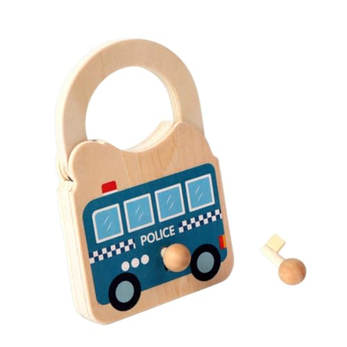 Sharplace Kids Learning Lock Car Toy mit wichtigen Set Fine Motor Skills Holzbrett Praktische Jungen und Mädchen Vorschule Frühschullernwerkzeug, Blau Sharplace Kids Learning Lock Car Toy mit wichtigen Set Fine Motor Skills Holzbrett Praktische Jungen und Mädchen Vorschule Frühschullernwerkzeug, Blau von Sharplace