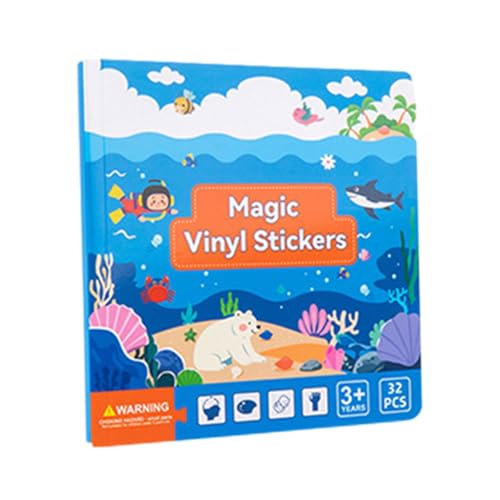 Sharplace Kids Stickers Book Stille Spielzeugbücher wiederverwendbarer Aufkleber Frühes Bildungsbuch, Interactive Learning Tool für Reisen nach Hause, Ozeanszene Sharplace Kids Stickers Book Stille Spielzeugbücher wiederverwendbarer Aufkleber Frühes Bildungsbuch, Interactive Learning Tool für Reisen nach Hause, Ozeanszene von Sharplace