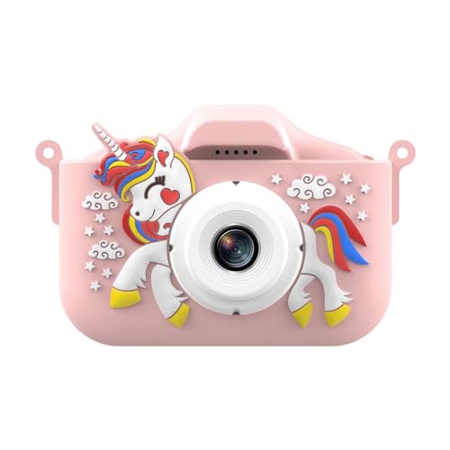 Sharplace Kinder-Digitalkamera, Kinder-Selfie-Kamera, Lernspielzeug, ab 3 Jahren, Neuheitsgeschenke, 1080P-Kleinkindkamera mit Video für den Urlaub, Rosa von Sharplace