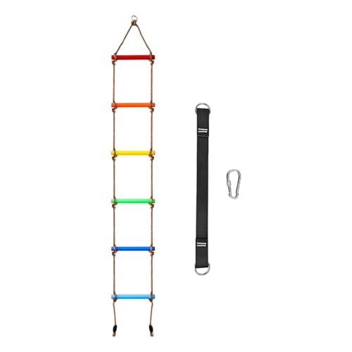 Sharplace Kinder-Kletterseilleiter, Kletterleiter, 6 Abschnitte, leicht, lustiges tragbares Klettergerüst-Zubehör für im Freien Sharplace Kinder-Kletterseilleiter, Kletterleiter, 6 Abschnitte, leicht, lustiges tragbares Klettergerüst-Zubehör für im Freien von Sharplace