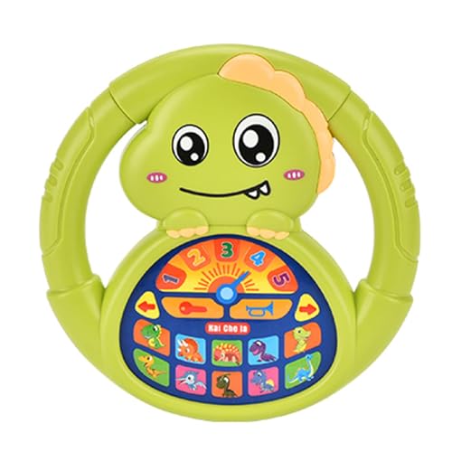 Sharplace Kinder Lenkradspielspielzeug Frühes Bildungsspiel tragbares lustiges niedliches simuliertes Fahrcontroller für Jungen Geschenkreisen Geburtstag, GrÜn von Sharplace