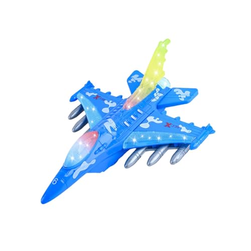 Sharplace Kinderflugzeugspielzeug, elektrisches Flugzeugspielzeug mit Lichtern und Musik für Kinder, Blau von Sharplace