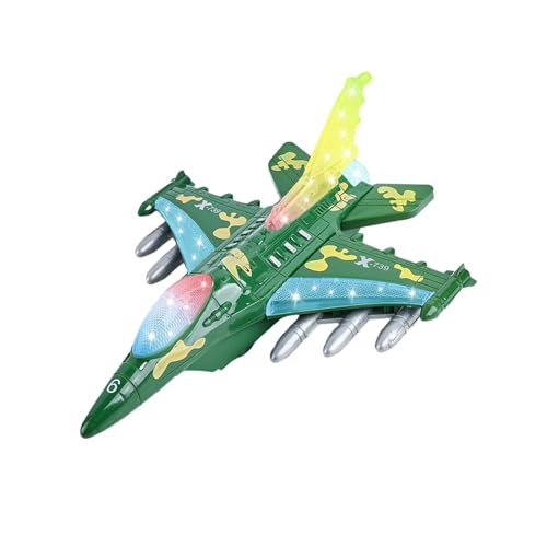 Sharplace Kinderflugzeugspielzeug, elektrisches Flugzeugspielzeug mit Lichtern und Musik für Kinder, Grün von Sharplace