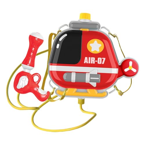 Sharplace Kinderrucksack, Wasserspielzeug, Feuerwehrmann, Rollenspiel, Wasserspritze, Feuerwehrmann-Rollenspiel, Sommer-Outdoor-Spielzeug für den Urlaub, den, Hubschrauber von Sharplace